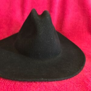 Sheplers By Bailey 100% Wool Black Cowboy Fedora Hat